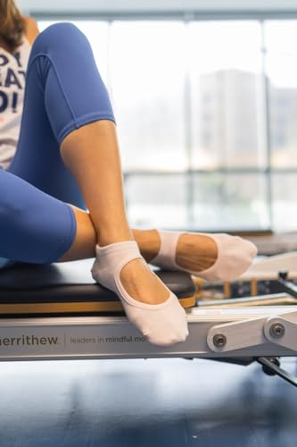 Image of Mint & Oak Women Non-Slip Pilates Socks with Grips Ankle Length Pack of 4 | Silicone Cotton Pilates Socks | Ideal For Yoga, Pilates, Gym, Workout, Barre, Aeriel | Cute Women's Gift | Free Size