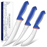 DRAGON RIOT 3 Pcs Butcher Knives Set, Meat Processing Knife...