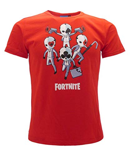 Global Brands Group  Camiseta original Fortnite roja Skin Semijuegos para niño Epic Games rojo 12-13 Años