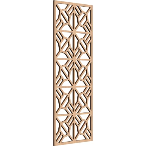 Image of 11 3 /8 inchW x 29 3 /8 inchH x 1 /4 inchT Auburn Decorative Fretwork Wood Wall Panels, Hickory