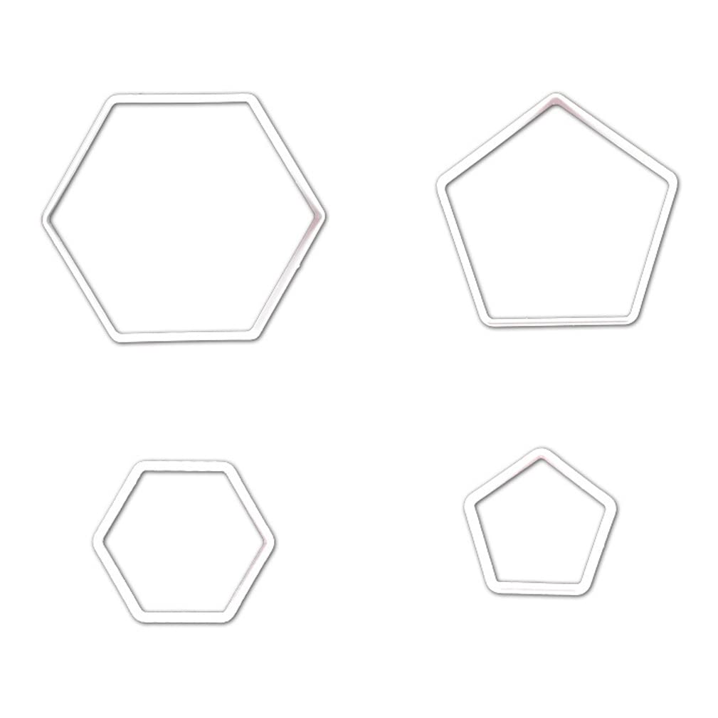 Emporte-pièce pentagone en plastique pour biscuits et gâteaux - Lot de 4 tailles