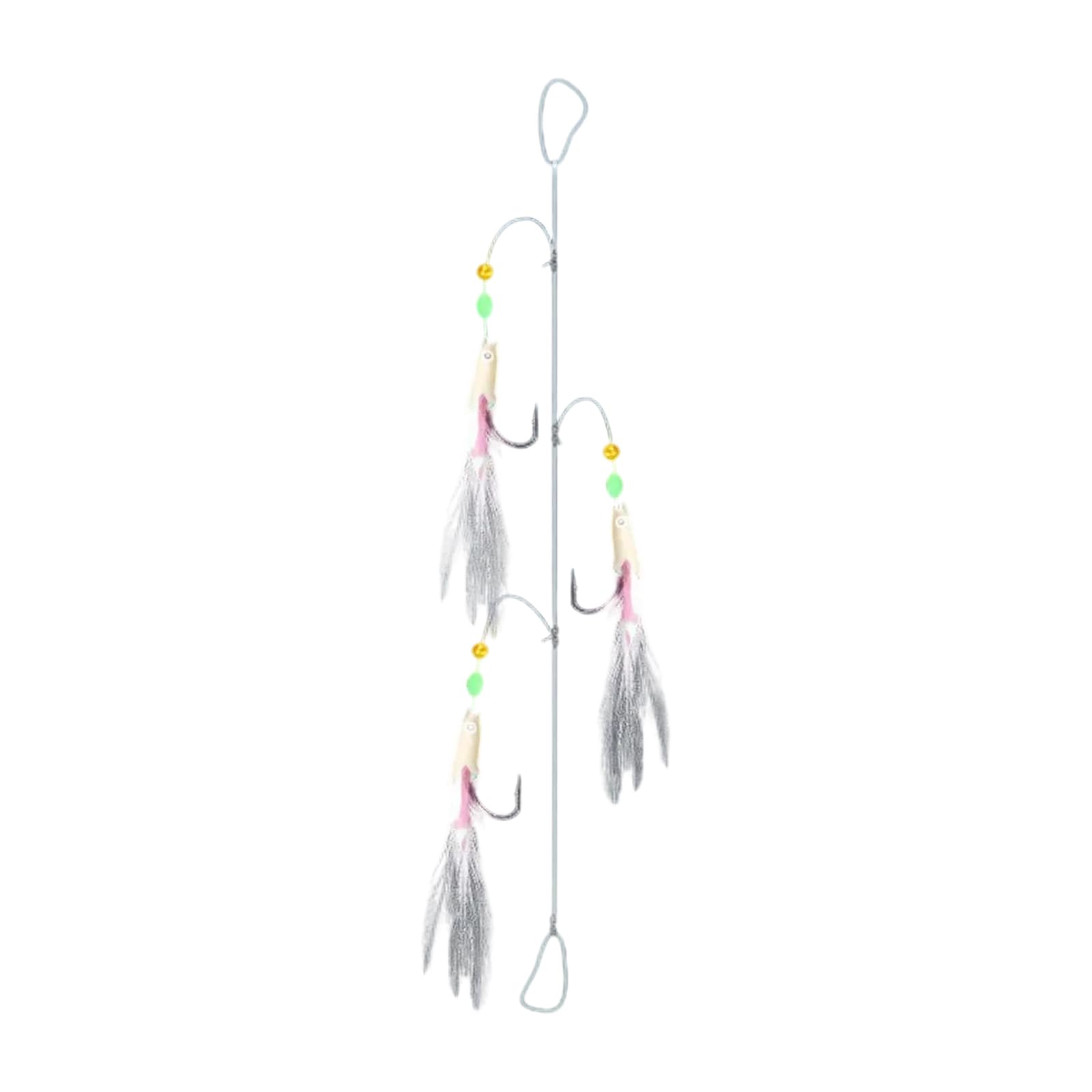 CRFFZ Fish String Hook for Saltwater Fishing Baits Hook Sabiki Fishing Baits Lures with Glow Beads Professional Tackle