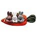 VVemerk - Bolsillo decorativo de Pascua con 3 conejos en un bolso de mano, regalo de Pascua para niños, decoración de oficina en casa, cartera de juguete de peluche con conejo