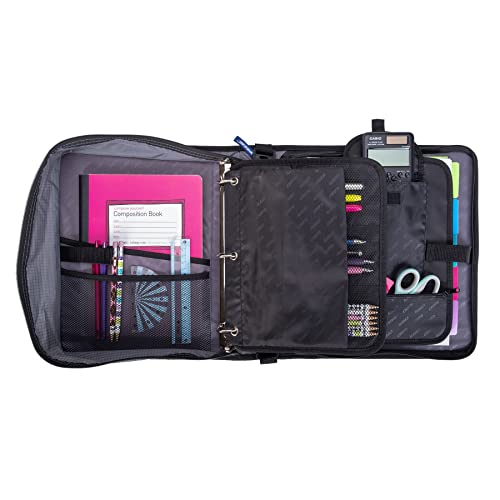 Case-It The Dual 2-In-1 Zipper Binder - Two 1.5 Inch D-Rings - Includes Pencil Pouch - Multiple Pockets - 600 Sheet Capacity - Comes With Shoulder Strap -Dual-132, Blue #TOP7
