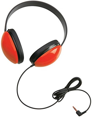 Califone 2800-Rd Listening First Stereo Headphones For Kids Bundle (Red) (12 Items) #TOP1