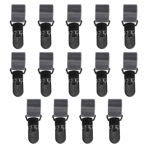 Tinoaly 6pcs Garden Flag Clips Anti-Wind Holder Clips Heavy Duty Secure Flag Pole Clip for Outdoor Yard Flags Banners Decoration to Prevent Slipping (Black)