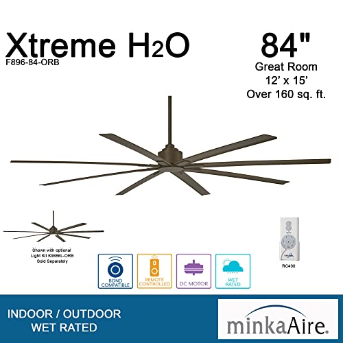 Minka-Aire F896-84-Orb Xtreme H2O 84 Inch Outdoor Ceiling Fan With Dc Motor In Oil Rubbed Bronze Finish #TOP3