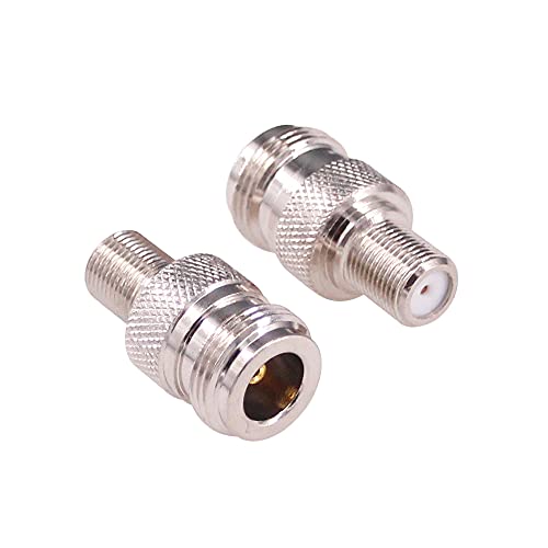 2 adaptadores coaxiales F hembra a N hembra RF 2pcs miniatura 1
