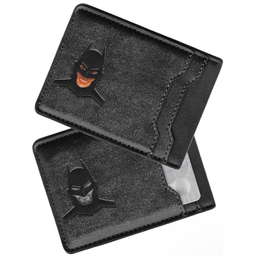 CoolKick Carteira de couro para homens e mulheres - Design elegante de super-herói, carteira dobrável durável com vários compartimentos para cartões, compartimento para dinheiro e logotipo icônico