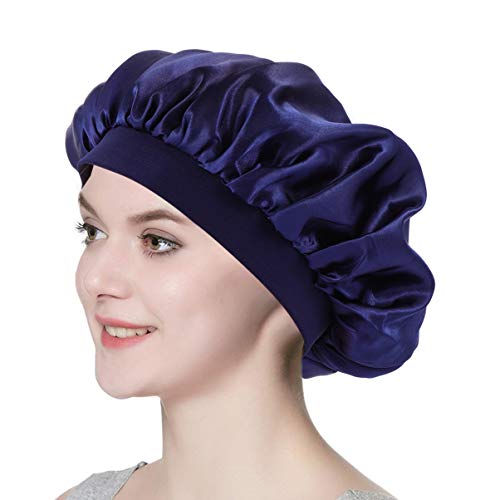 EXCEART Zachte Satijnen Slaapmuts Motorkap Nacht Slaapmuts Hoofddeksel Zijdeachtige Haaruitval Cap Voor Dames Meisjes… - Image 3
