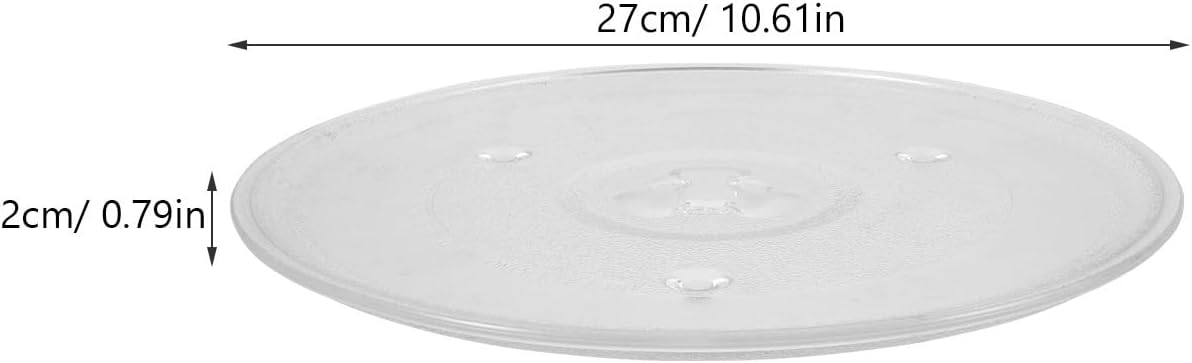Replacement Microwave Glass Turntable Plate 27cm Y-type Bottom Oven Cooking Tray Microwave Accessory Compatible with Countertop