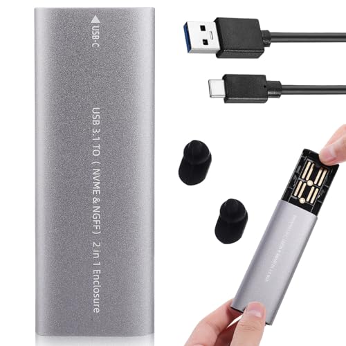 Boîtier SSD M2 NVMe USB 3.1 rapide en aluminium pour transfert PC portable