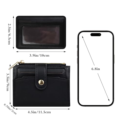 Andiker Small Wallet for Women, Soft PU Leather Bifold Wallet with 1 Detachable Card Holder and Zipper Pocket (Pink)2