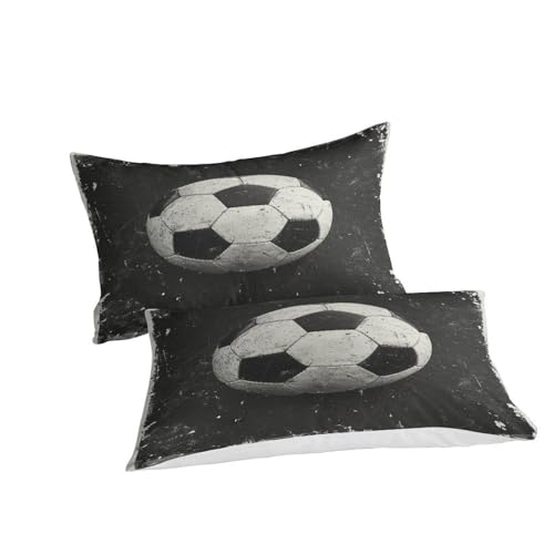 Housse de couette 220 x 240 cm avec motif football à offrir pour un lit double
