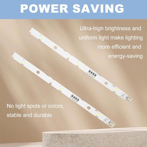 2 Stück LED-Lichtleiste für RONGSHENG/HISENSE-Kühlschrank,Lichtleisten für Kühlschrank,Ersatz-Kühlschranklampe Kompatibel,Beleuchtung für Rongsheng/Hisense E349766 MDDZ-162A 1629348 DC12V