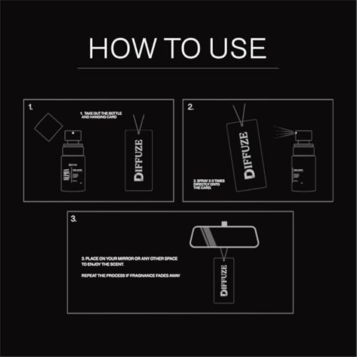Image of DIFFUZE Alpha Series Luxury Car Perfume for Men | Inspired by Designer Fragrances | Set of 3 (Mariner, Tobacco Vanilla & Tobacco Oud) | Long-Lasting Premium Car Scent | Luxury car perfume