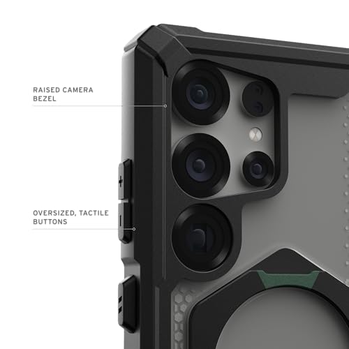 Image of URBAN ARMOR GEAR UAG for Samsung Galaxy S25 Ultra Case 6.9 inch with Kickstand Plasma XTE - Compatible with Magnetic Charging Transparent Rugged Military Drop Tested Protective Cover, Black /Clear