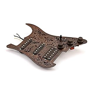 Plaque De Micros Alnico V Précâblée en Bois SSH pour Accessoires De Guitare Électrique St Pickguard chargé - Les Beatles, Paul McCartney, John Lennon, RIngo Starr, George Harrison Plaque De Micros Alnico V Précâblée en Bois SSH pour Accessoires De Guitare Électrique St Pickguard chargé – Image 3