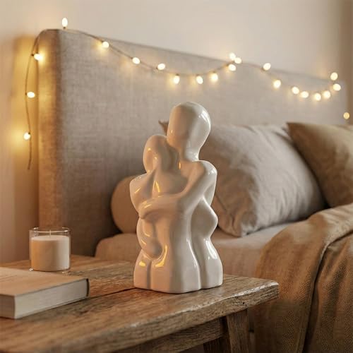 Image of CraftVatika Romantic Couple Showpiece, Home Decoration Items for Living Room, Ceramic Showpiece for Home Decor, Home Decor Items for Living Room Bedroom Hall Office, Wedding Anniversary Valentines Day