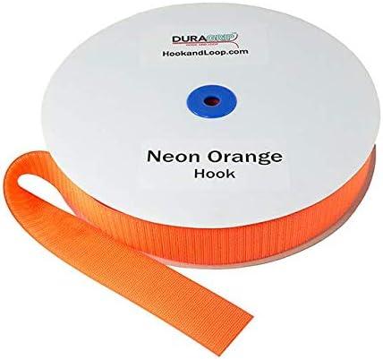 DuraGrip® Brand - 2" Neon Orange Hook Sew-On | Hook Side Only, Loop Side Sold Separately