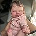 iCradle Lovely Real Look Reborn Baby Doll Girl 20inch 50cm Vinyl Silicone Baby Doll Cloth Body Realistic Newborn Doll Toy for Ages 3+ (Pink Outfit Sleeping Doll)