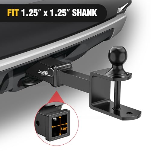 Image of Nilight Hitch Adapter 1-1 /4 inch x 6 inch Combo Bar Trailer Receiver Tube Weld-on Raw Steel Hitch Bar