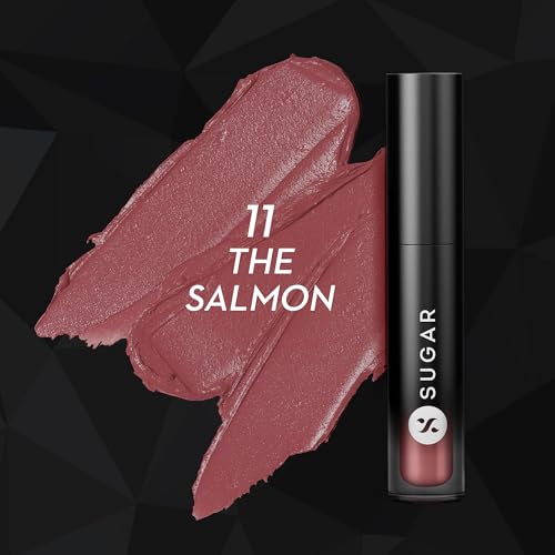 Image of SUGAR Cosmetics Mousse Muse Lip Cream | Lasts 24+ Hrs | Creamy Mousse Lipstick | Waterproof & Smudgeproof | 5ml - 11 The Salmon