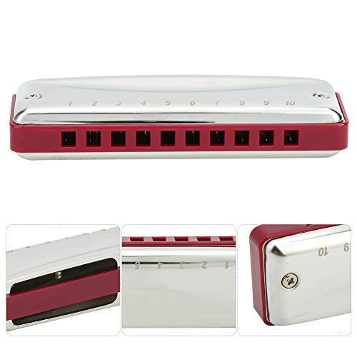 Harmonica à 10 trous en acier inoxydable ABS et résine pour adultes débutants (rouge) - Les Beatles, Paul McCartney, John Lennon, RIngo Starr, George Harrison Harmonica à 10 trous en acier inoxydable ABS et résine pour adultes débutants (rouge) – Image 8