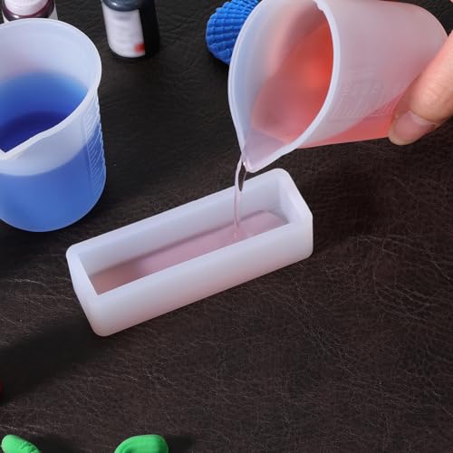 2 vasos medidores de silicona 100 ml, pack 2 miniatura 6