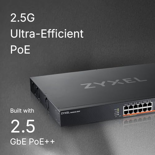 Image of Zyxel 24-Port 2.5Gb PoE Switch | PoE++ with 4 x 10GbE SFP+ Ports | Cloud Managed Multi-Gig L3 Access Switch | Dual Power, AC 700W / DC 1440W | SMB [XMG2230-28HP]