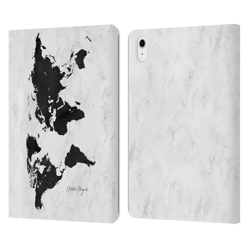 Coque iPad Air 2020/2022 en cuir Nature Magick marbre noir et blanc