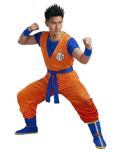 Funidelia Disfraz Oficial de Goku Dragon Ball para Hombre, Traje de Super Saiyan para Adulto Bola de Dragón, Disfraces de Carnaval, Halloween y Despedidas – Talla L