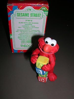 Enesco ** Sesame Street - Elmo with ABC Blocks Figure - 1993 ** 373818