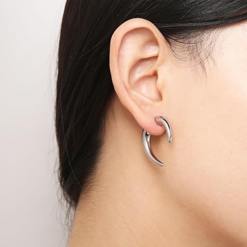 HZMAN Dragon Claw Stud Earrings for Men Women Stainless Steel Gothic Punk Piercing Sharp Claw Spike Earring Jewelry Gift2