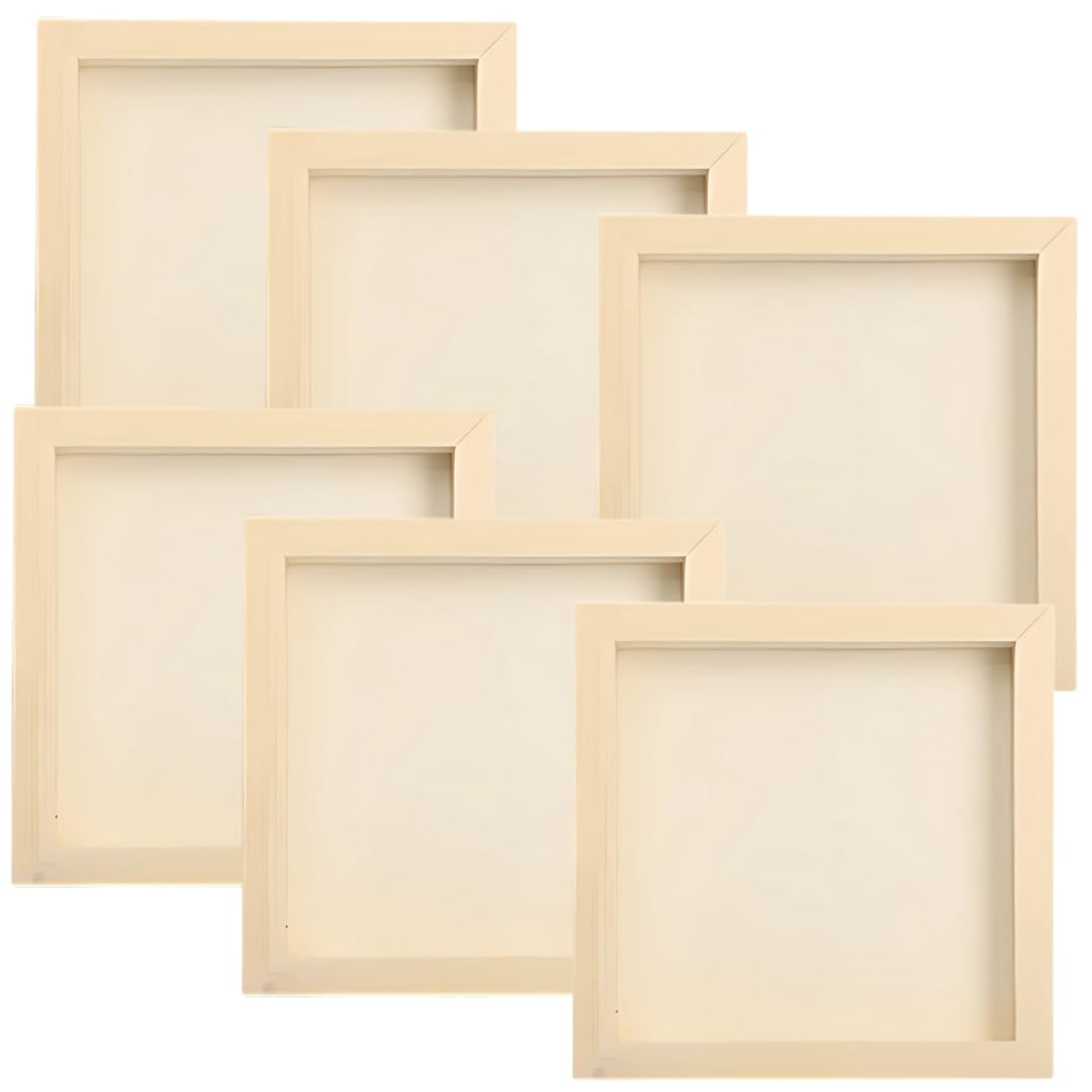 Amazon.co.jp: RekiLife 木製パネル キャンバスボード 正方形 画材