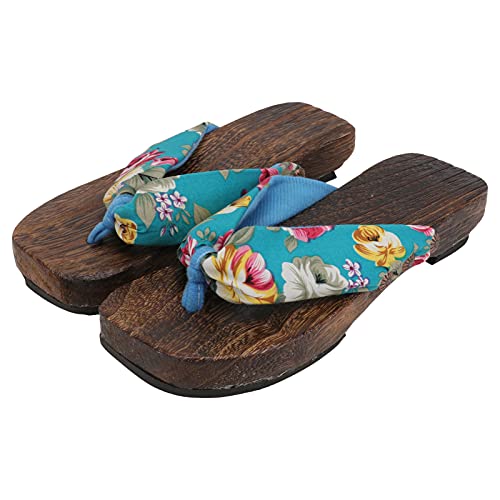 Holibanna Geta Sandalias Zuecos de Madera para Mujeres Antideslizante Chanclas Estilo Japonés Zapatillas de Madera Zapatos de Rendimiento
