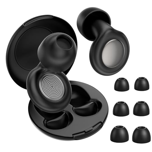 ZEEOYAN Tapones Oídos Ruido Dormir, Silicona Tapones reutilizables ultra suaves con 4 pares de almohadillas de silicona, tapones para dormir para estudiar (Gris, Extrapequeño)