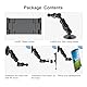 PLDHPRO Tablet Wandhalterung iPad Selbstklebend Tablethalterungen Wand Kein Stanzen Erforderlich Halter Lange Arme ABS kompatibel Handy Samsung für Fliesenoberflächen Tische Bad Küche 5.1-15.6