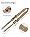 CVLIFE Two Points Sling with Length Adjustable Sling with Metal Hook for Outdoors Khaki