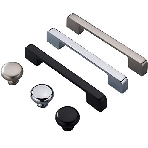 Zinc Alloy Matt Black Handle Cabinet Door Handles and Pulls Cupboard Wardrobe Kitchen Drawer Knobs(Hole Centers 160mm) - Image 3