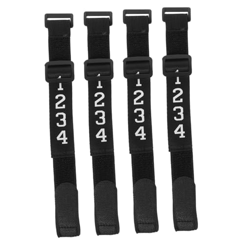 BRIGHTFUFU 4pcs Football Numbered Wristbands Referee Accessories Comfortable Design for Youth Soccer Convenient Down Indicators for Referees