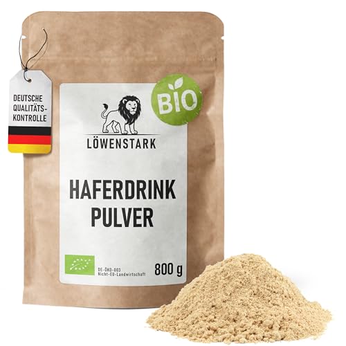BIO-Haferdrinkpulver 800 g ungezuckertes Hafer-Drink-Pulver getreidig-nussig im Geschmack veganes Pulver ergibt 8 Liter Drink