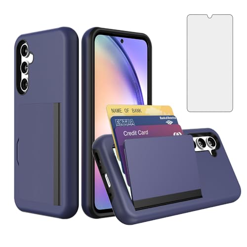 Coque Samsung Galaxy A25 5G Asuwish avec protège-écran verre trempé et porte-carte