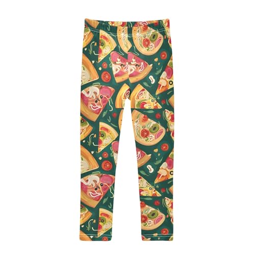 Delicious Pizza A Girls Leggings Athletic Pants Tights Stretch Bottom