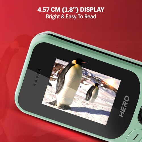 Image of Lava Hero Shakti 2026 Dual Sim Keypad Mobile Phone (with Vibration Alert) | 1.8 inch Display | Super Saving Battery Mode | Stylish Design | Number Talker | (Mint Green)| Type-C