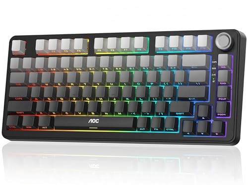 AOC GK330 Gaming Keyboard, Hot Swappable Wireless Mechanical...