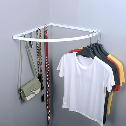 Tringle d'angle pour murs à 90° Hanr blanche : optimiser les petits espaces - 3