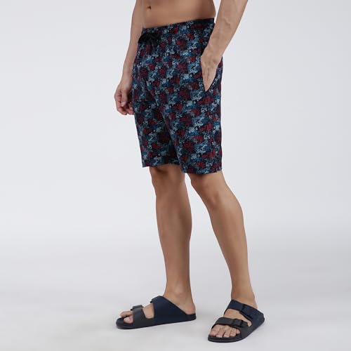 Image of Amul Comfy Men's Bermuda Shorts | Adjustable Drawstring for Better Waist Fit | Comfortable Casual Shorts | Breathable Summer Wear | Pack of 1 | Color May Vary