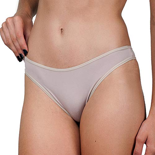 Kit com 10 Calcinhas Conforto de Algodão Modelo Fio Dental (Bege, G)