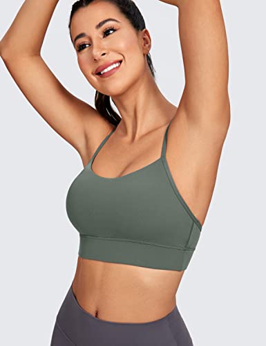 Image of CRZ YOGA Butterluxe Y Back U Neck Sports Bra | Light Support, Removable Pads, Yoga, Extremely Soft, Longline, for Women